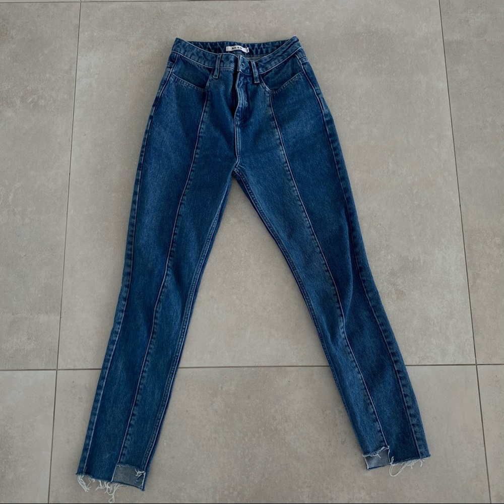NA-KD PANELLED DENIM